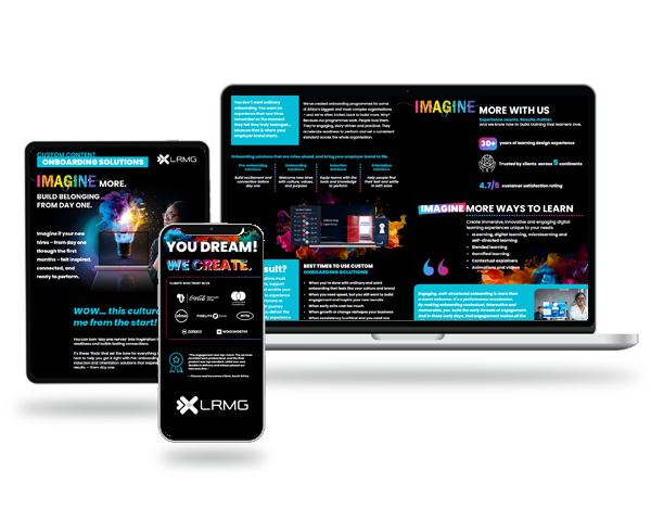 Onboarding solutions brochure for employee readiness and engagement